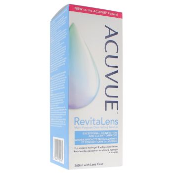 Solution pour lentilles de contact Complete RevitaLens - flacon de 360 ml + étui