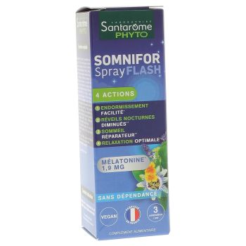 Somnifor Spray flash 1,9mg de mélatonine Santarome - spray de 20 ml