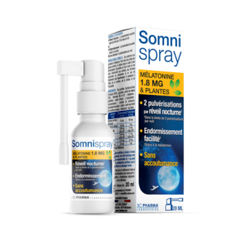 Somnispray Mélatonine 1.8 mg et plantes 3C Pharma - spray de 20 ml