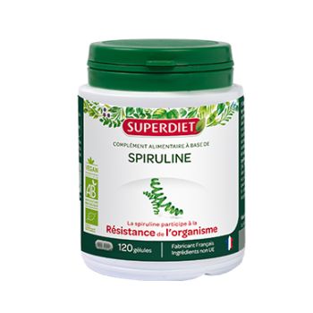 Spiruline SuperDiet - boîte de 120 gélules