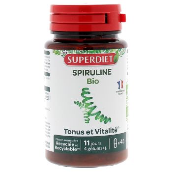 Spiruline bio Super Diet - boite de 45 gélules