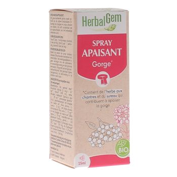 Spray gorge apaisant bio Herbalgem - spray de 15ml