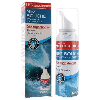 Spray nasal hypertonique nez bouché Mercurochrome - spray de 100 ml