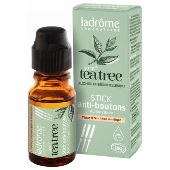 Pur' tea tree Stick anti-boutons bio Ladrôme - flacon de 10 ml