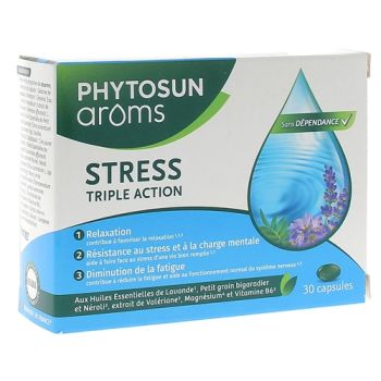 Stress triple action Phytosun Arôms - boîte de 30 capsules