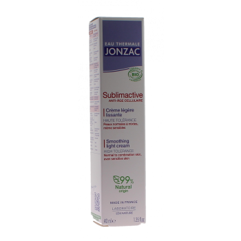 Sublimactive Crème légère lissante bio Eau Thermale Jonzac - tube pompe 40 ml