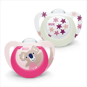 Sucette Starlight day & night 6-18mois NUK - lot de 2 sucettes