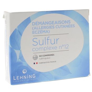 Sulfur complexe n°12 démangeaisons Lehning - boîte de 60 comprimés