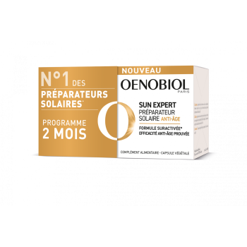 Sun Expert Préparateur solaire anti-âge Oenobiol - lot de 2 pots de 30 capsules