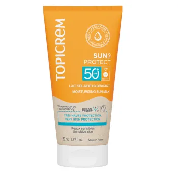 Sun Protect lait solaire hydratant SPF50 Topicrem - tube de 50ml