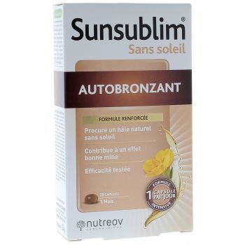 Sunsublim sans soleil autobronzant Nutreov - boite de 28 capsules