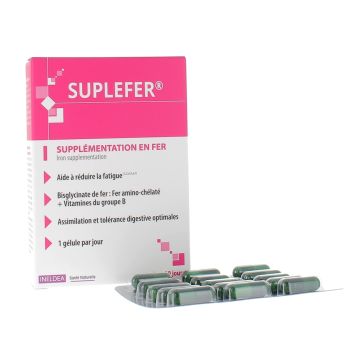 Suplefer supplémentation en fer Ineldea - boîte de 30 gélules