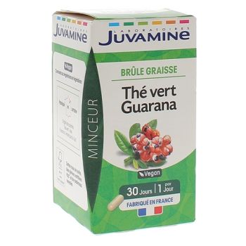 Thé Vert Guarana Brûle Graisse Juvamine - boîte de 30 gélules