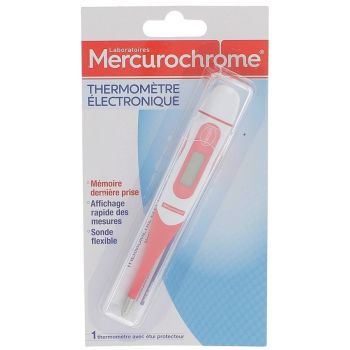 Thermomètre électronique à sonde flexible Mercurochrome - 1 thermomètre