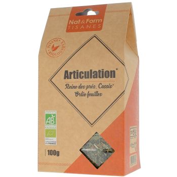 Tisane articulation reine des prés cassis ortie feuilles Nat & Form - sachet de 100 g