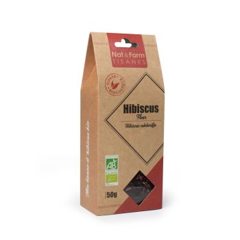 Tisane Hibiscus fleur bio circulation Nat & Form - sachet de 50 g