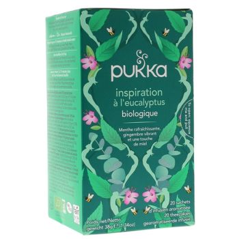 Tisane inspiration à l'eucalyptus biologique Pukka - boîte de 20 sachets