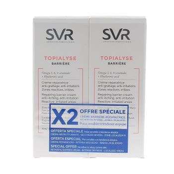 Topialyse barrière crème réparatrice SVR - lot de 2 tubes de 50 ml