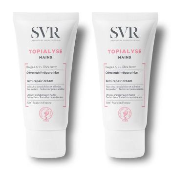 Topialyse mains crème nutri-réparatrice SVR - lot de 2 tube de 50 ml