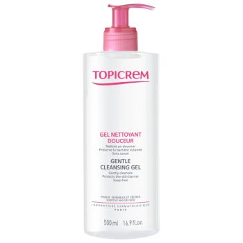 Gel nettoyant douceur Topicrem - flacon-pompe de 500 ml