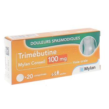 Trimébutine 100 mg Mylan conseil - boite de 20 comprimés