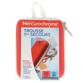 Trousse Premiers secours Mercurochrome - trousse contenant 17 produits