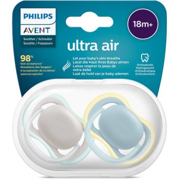 Ultra Air Sucette 18 mois + Philips Avent - lot de 2 sucettes