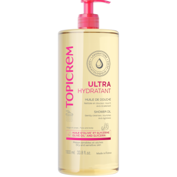 Ultra hydratant huile de douche Topicrem - flacon-pompe de 1 L