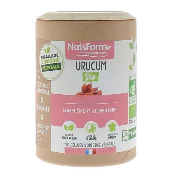 Urucum bio Nat&Form - pot de 90 gélules