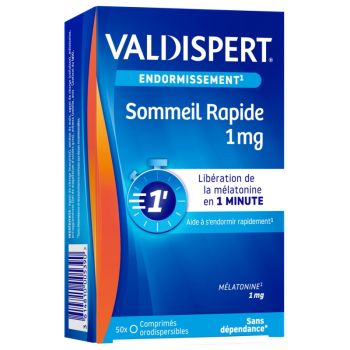 Sommeil rapide 1 mg Valdispert - boîte de 50 comprimés orodispersibles