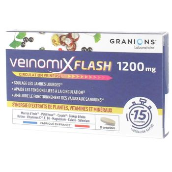 Veinomix flash 1200 mg circulation veineuse Granions - boîte de 30 comprimés