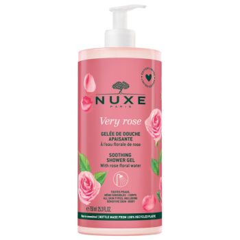 Very rose Gelée de douche apaisante Nuxe - flacon-pompe de 750 ml