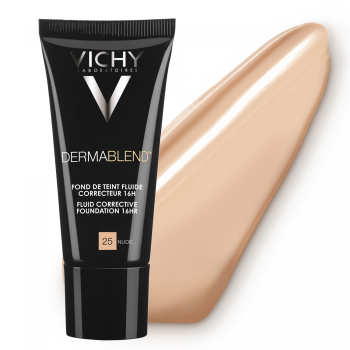 Dermablend fond de teint fluide correcteur 16h SPF 35 teinte 25 nude Vichy - tube de 30 ml