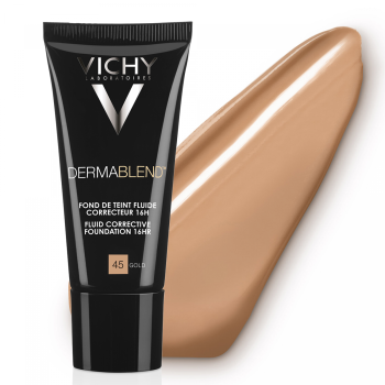 Dermablend fond de teint fluide correcteur 16h SPF 35 teinte 45 gold Vichy - tube de 30 ml