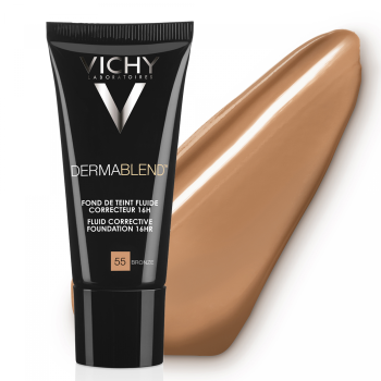 Dermablend fond de teint fluide correcteur 16h SPF 35 teinte 55 bronzé Vichy - tube de 30 ml