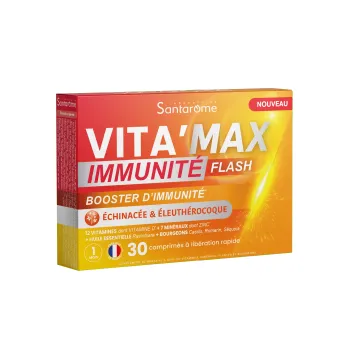 Vita'Max Immunité Flash booster d'immunité Santarome - boite de 30 comprimés