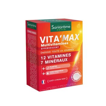 Vita'max multivitamines effervescent Santarome - boîte de 20 comprimés effervescents