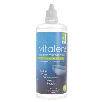 Vitalens Solution multifonction super hydratant pour lentilles de contact souples Horizane - flacon de 400ml