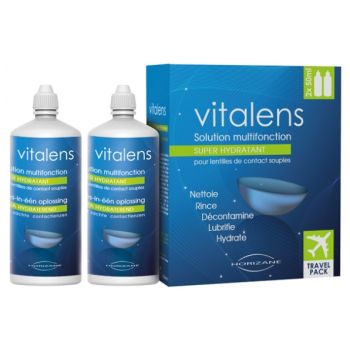 Vitalens Solution multifonctions pour lentilles de contact souples - lot de 2 flacons de 50 ml