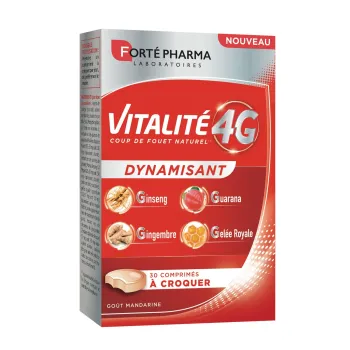 Vitalité 4G Dynamisant Forté Pharma - boite de 30 comprimés à croquer