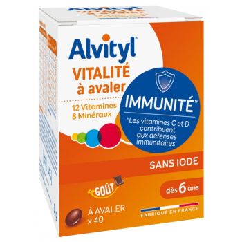 Vitalité à avaler Alvityl - boîte de 40 comprimés à avaler