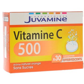 Vitamine C 500 Juvamine - boîte de 30 comprimés effervescents