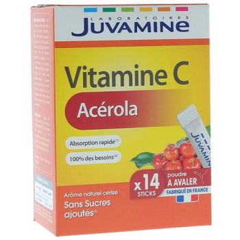 Vitamine C Acérola Juvamine - boite de 14 stick