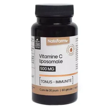 Vitamine C Liposomale tonus-immunité Nat&Form - boîte de 60 gélules