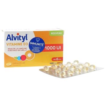 Vitamine D3 1000 UI Alvityl - boîte de 60 capsules