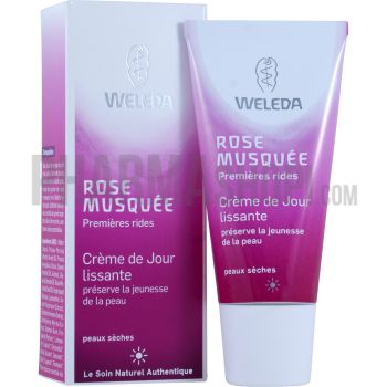 Crème de jour lissante rose musquée Weleda - tube de 30 ml