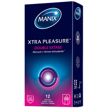 Préservatifs XTRA Pleasure double extase Manix - boite de 12 préservatifs