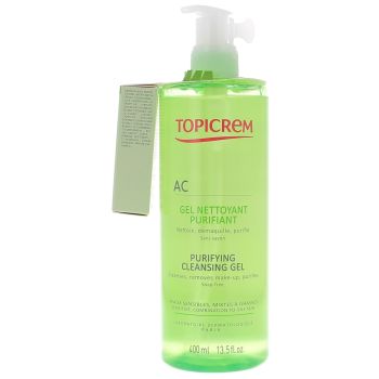 AC gel nettoyant purifiant Topicrem - flacon de 400 ml