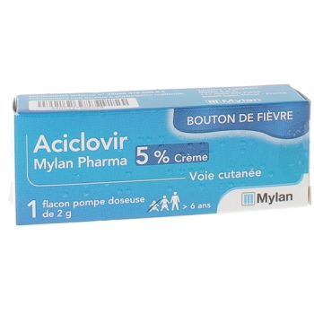 Aciclovir Mylan Pharma 5% - flacon pompe doseuse de 2g