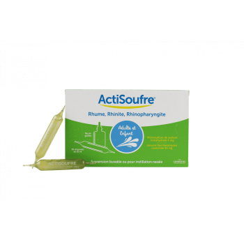 Actisoufre 4mg/50mg par 10ml suspension buvable ou pour instillation nasale - boîte de 30 ampoules